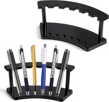 2 Pieces Pen Display Stand, Fountain Pen Holder, 6-Slot Pens Display Rack Organi