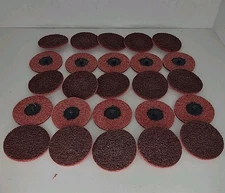 25PC 3" Medium Surface Conditioning Disc Roll Lock Die Grinder Drill Sanding