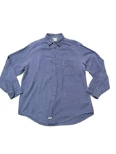 VINTAGE C.P. COMPANY Size 6 XXL Blue Cotton Long Sleeve Shirt Made in Italy