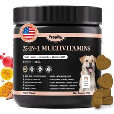 25-in-1 Dog Multivitamin Chews Daily Vitamins Supplements for 90 Count