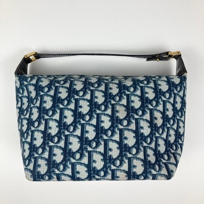 Auth Christian Dior 2002 Trotter Vanity Accessory Pouch Mini Hand