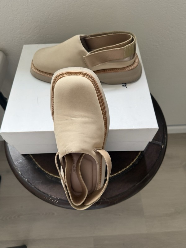 Jacquemus Women Shoes Size 39 Suede Nubuck Beige W/ Box, Duster Only Wore Once
