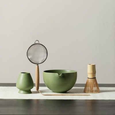 Matcha Whisk Set, Matcha Set with Ceramic Matcha Bowl, Bamboo Whisk & Holder,...