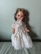 Antique German Celluloid Doll NICE 12 Blonde Braids, Marking IV Good Cond
