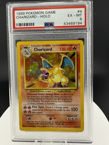 1999 Base Set Unlimited Charizard Holo - PSA 6 4/102