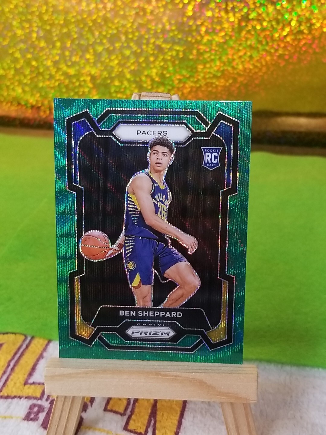 2023-24 BEN SHEPPARD Green Wave Prizm SP #172 RC INDIANA Pacers RARE ROOKIE CARD