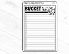4044~~Bucket List Tracker Planner Stickers.