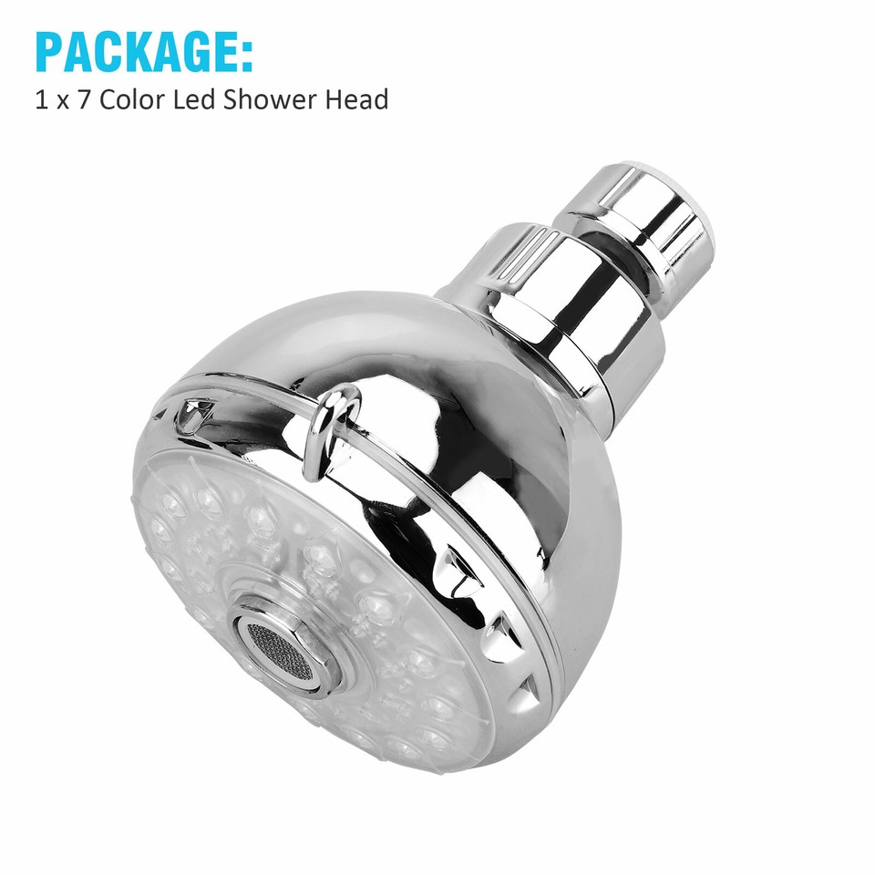 7 Colors Changing LED Shower Head with RGB Light Automatically Sprayer ...