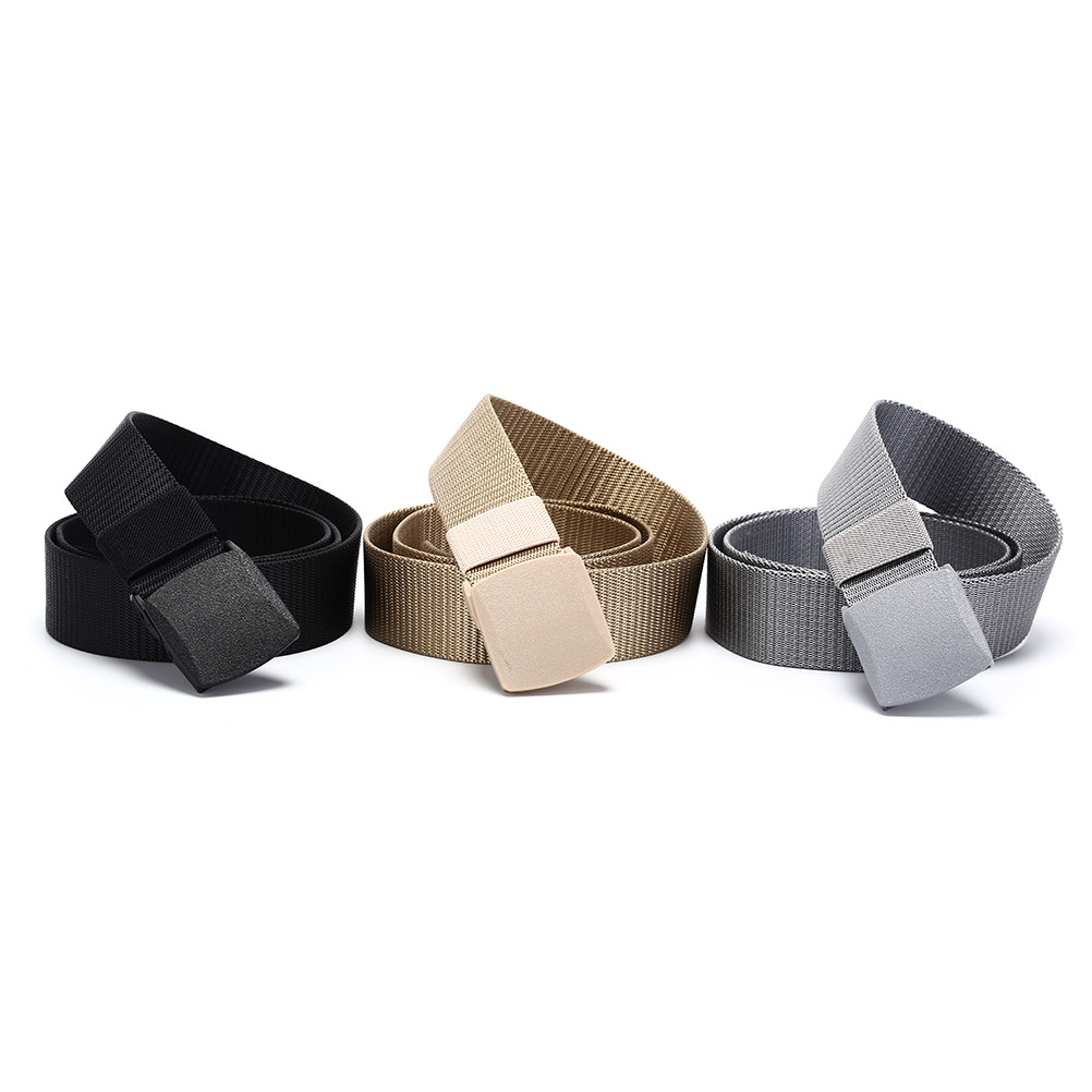 115cm Length Outdoor Military Tactical Belt Plastic Buckle Nylon Waist