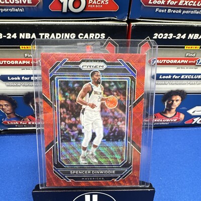 2022-23 Panini Prizm - Ruby Wave Prizm #199 Spencer Dinwiddie