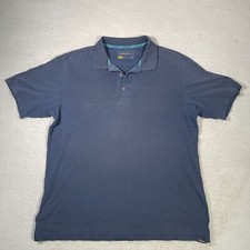 Eddie Bauer Travex Polo Men's Size Large TL Blue Short Sleeve Collared Active