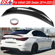 Duckbill Trunk Spoiler PSM Style For Infiniti Q50 2014-2023 Carbon Fiber Painted