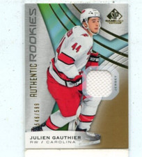 JULIEN GAUTHEIR 2019-20 UD SP Game Used Authentic Rookies Jersey Relic /599