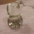 Vintage NORCREST Clear Crystal Bubble Glass BABY BIRD Figurine MCM Paperweight — photo 4