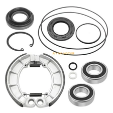 Rear Brake Drum Bearing Seals w/Shoes Kit for Honda Foreman 500 TRX500 2005-2013