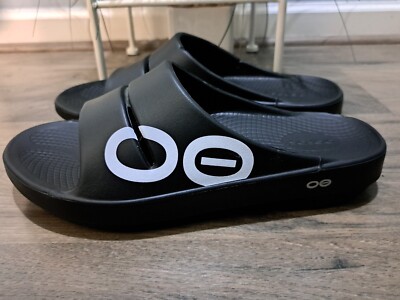OOFOS Ooahh SPORTS Flex SLIDES / SANDALS in Black - UNISEX  display picture 1