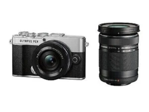 OLYMPUS PEN E-P7 Sans miroir SILVER caméra 14-42mm EZ 40-150mm Kit d'objectifs R noir