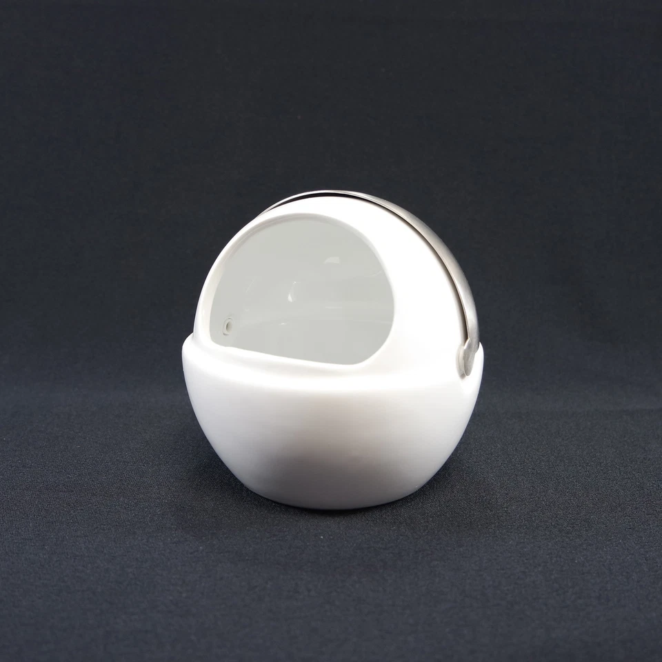 Bonboniere Vorratsdose Vorratsbehälter Edelstahl Porzellan Zuckerdose Kugel - Bild 4 von 4