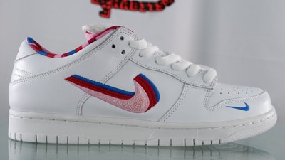 NEW Nike SB Dunk Low OG QS Parra CN4504 100 White Red Blue | eBay