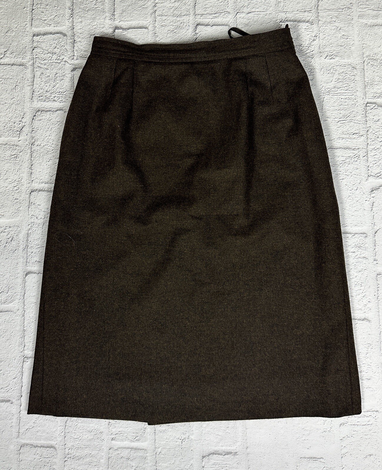 Gonna plissettata lana marrone vintage anni 80 YVES SAINT LAURENT RIVE GAUCHE taglia 40