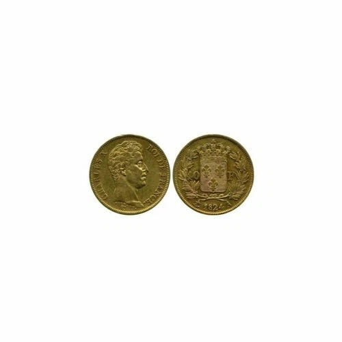 Pièces de monnaie françaises de 40 francs sur Charles X