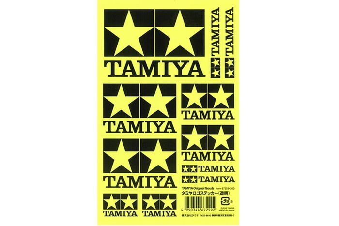 Tamiya Logo Sticker Set (Monochrome) 180x115mm For RC Car Mini 4WD