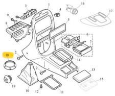 MG ROVER 200/25/MG ZR CORNICE LEVA CAMBIO IN ALLUMINIO OEM FJV101810MDC