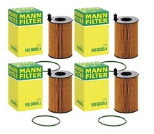 Mann Set of 4 Engine Oil Filters for Audi Q5 Q7 Porsche Cayenne VW Touareg