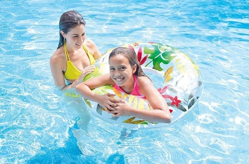Intex Inflatable Pool Float Tube Kids and Adults Colorful Assorted Colors Design - 第 2/2 張圖片