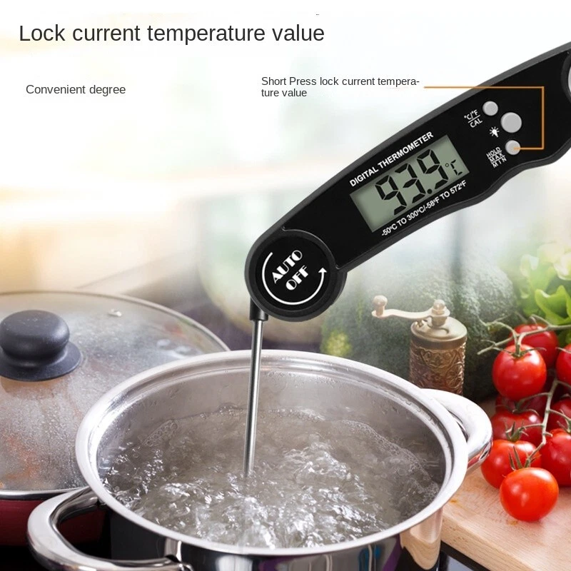 Folding Meat Thermometer Electronic Barbecue Thermometer Home Bottle Opener