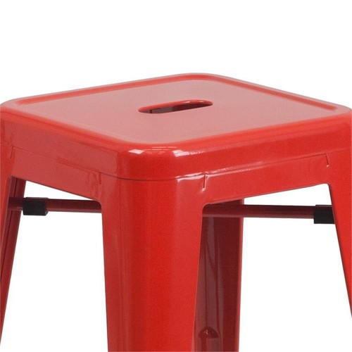 Flash Furniture 24" Metal Backless Counter Stool in Red - Picture 7 of 9