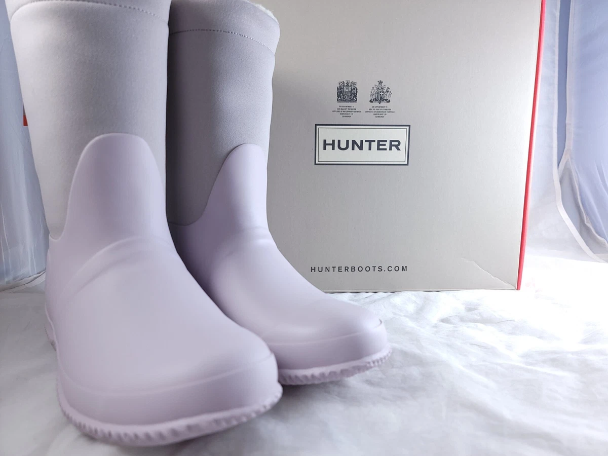 Hunter Boots Womens Size 7 Haze Pink Original Roll Top Sherpa Boot Brand New