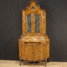 Trumeau veneziano legno specchio mobile credenza scrivania scrittoio XX secolo