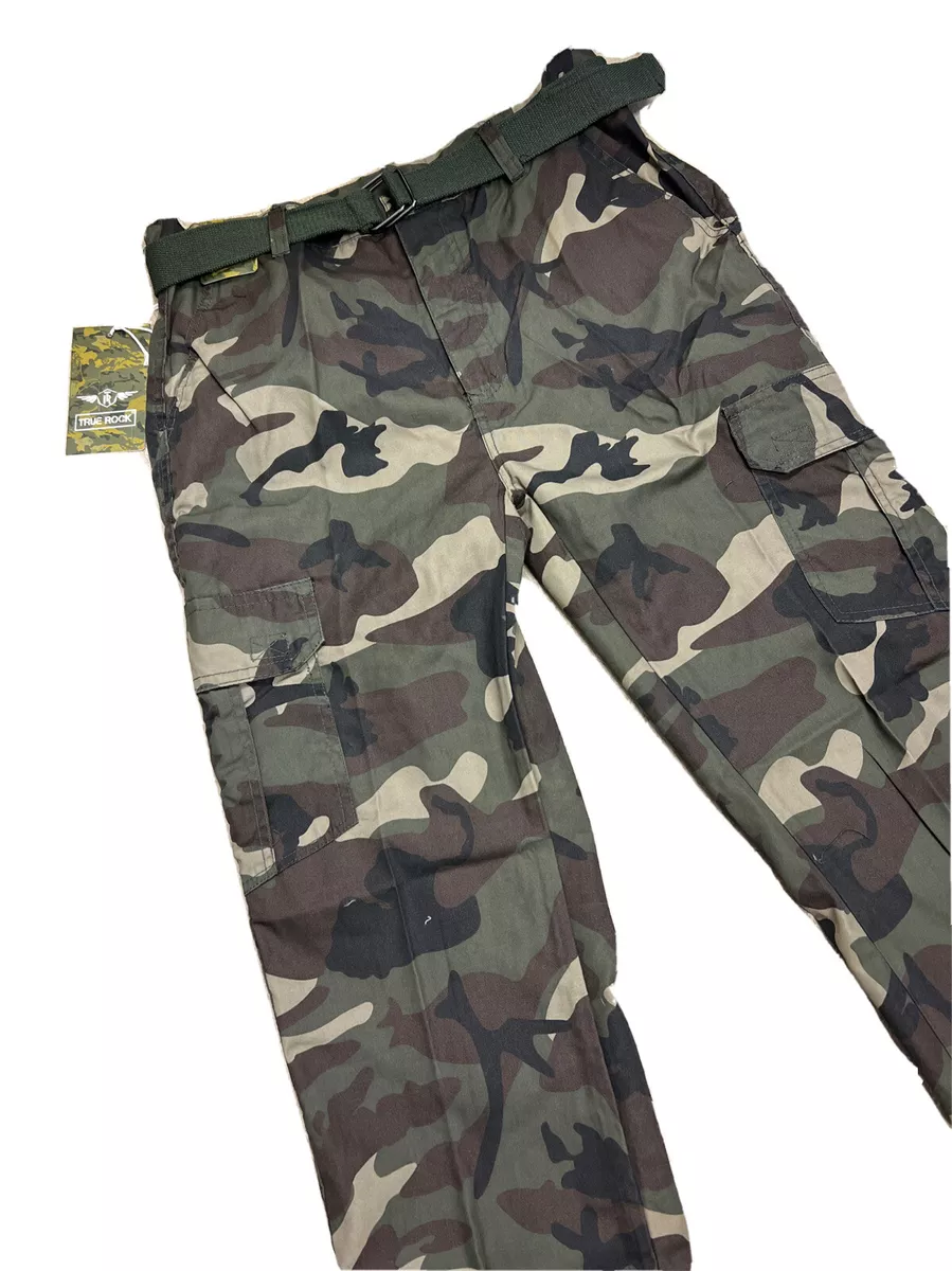 Camo pocket belted pants cheap