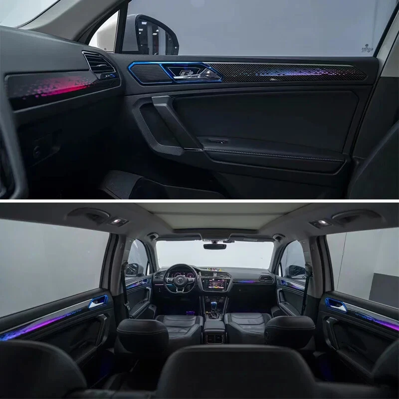 Para 17-21 VW Tiguan L Luz Ambiental Dinámica Coche Original 1:1 Molde Luz Dinámica Foto 3 de 4