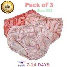 3x Silky Nylon Underwear Breathable Comfortable Panties Briefs Full Cut 3XL Ling