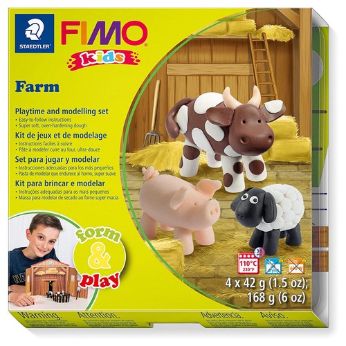 Staedtler Fimo Bambini Forma & Gioco Set Fattoria Creativo Divertimento Nuovo