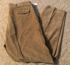 L.L. Bean Classic Fit Corduroy Men’s 38 X 32 Pleated Pants Tan USA Made 6481