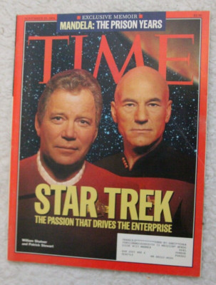 Star Trek Time Magazine November 28 1994 William Shatner P Stewart Mandela 1-413
