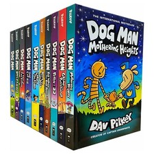 Dog Man Series 10 Books Collection Set by Dav Pilkey Books 1-10, Hardback NEW