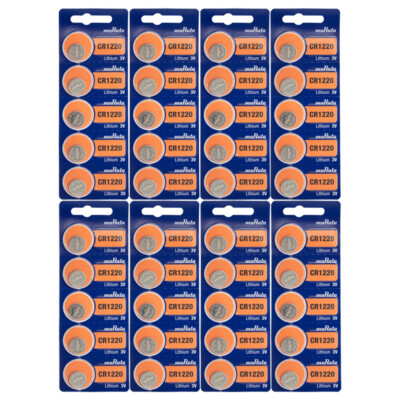Murata 40x CR1220 BR1220 CR 1220 - 3V Lithium Button Cell Battery Batteries
