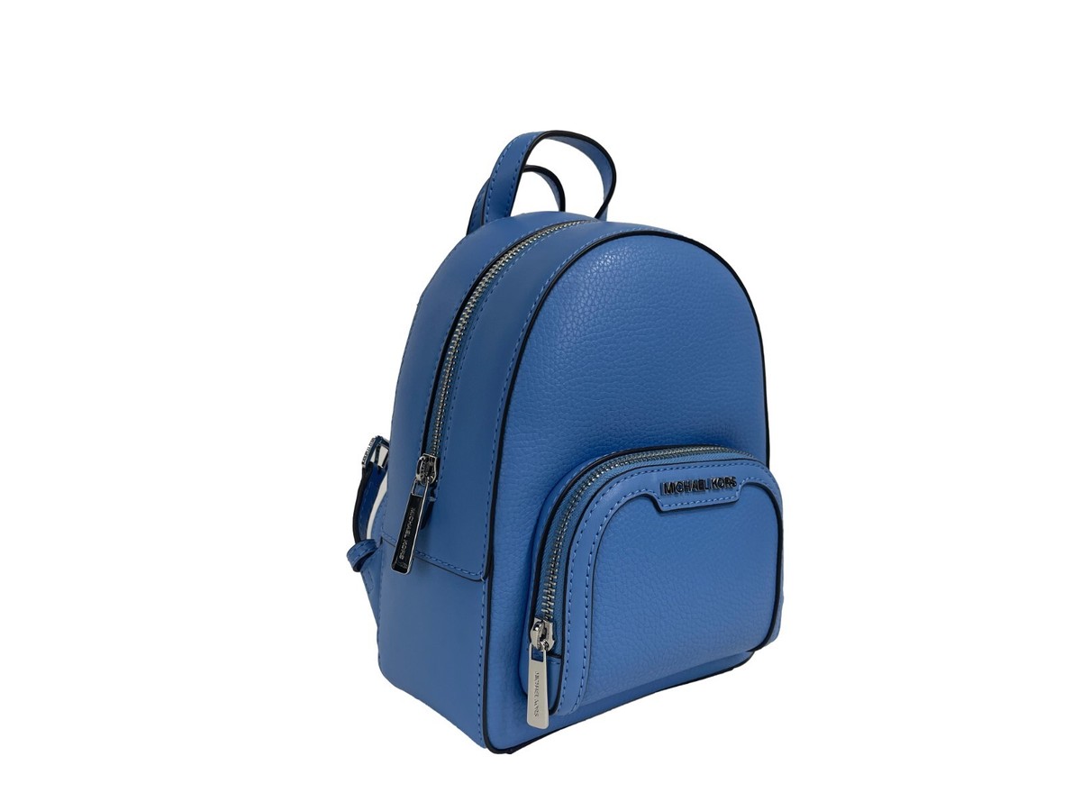 ★ Phyps Department★ Leather Strap Mini Backpack Dark Blue Michael Kors Jaycee Mini XS Pebbled Leather Zip Pocket