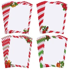 48 Sheets Christmas Stationary Paper 8.5 x 11'' Printer Paper Christmas Lette...