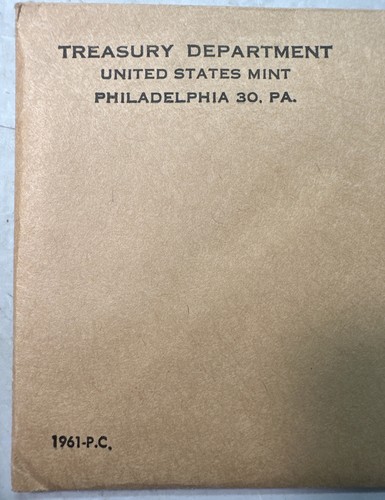 1961 - P.C. United States Mint Set - Sealed Envelope - Picture 4 of 4