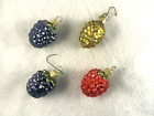 Department 56 Berry Christmas Ornaments Lot Of 4