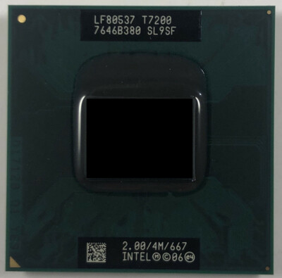 2Pcs Intel Core 2 Duo T7200 CPU 2.0GHz 4M 667FSB SL9SF Notebook Processor