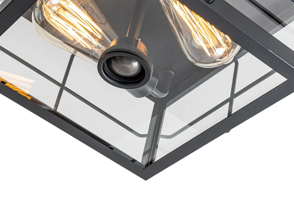 Motion Sensor Flush Mount Ceiling Light,2-Light Outdoor Ceiling Light Fixtures - Image 4 of 4