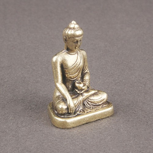 Estatuilla miniatura de latón vintage con estatua para el hogar adornos