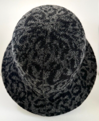 Anthropologie Finn Cozy Bucket Hat Leopard Print One Size 