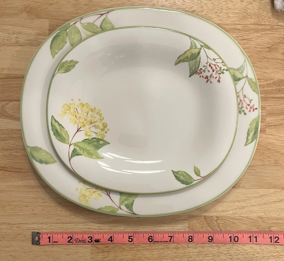 Conjunto de louça Villeroy and Boch “Green Garland” 3 peças - Imagem 3 de 4